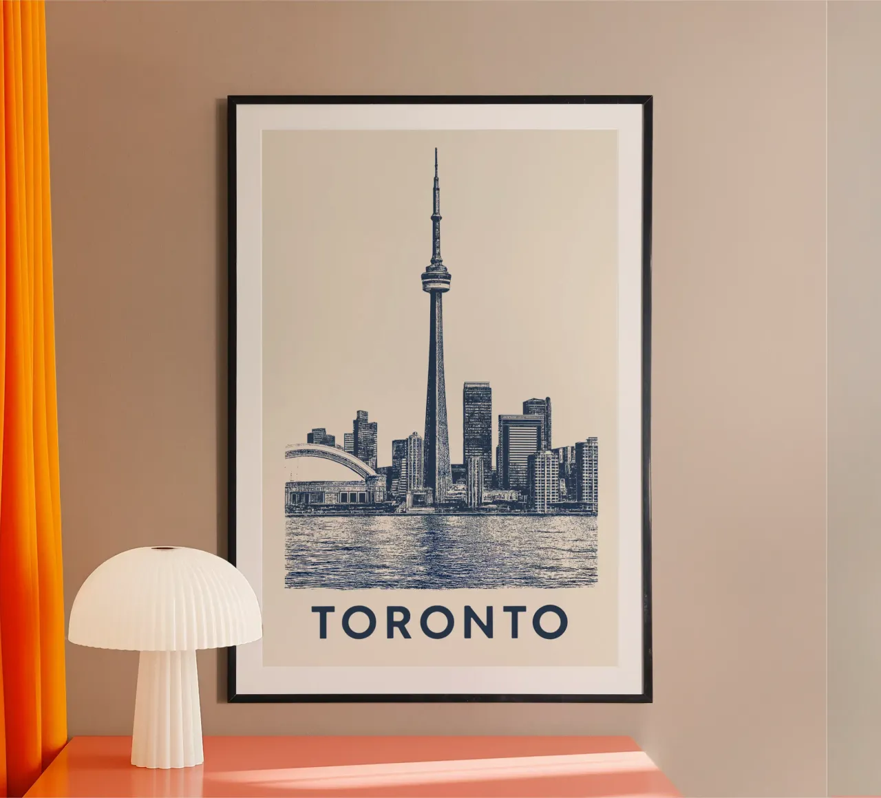Toronto – CN Tower Print - – Linocut Series carta hahnemühle da Studio Mooodz