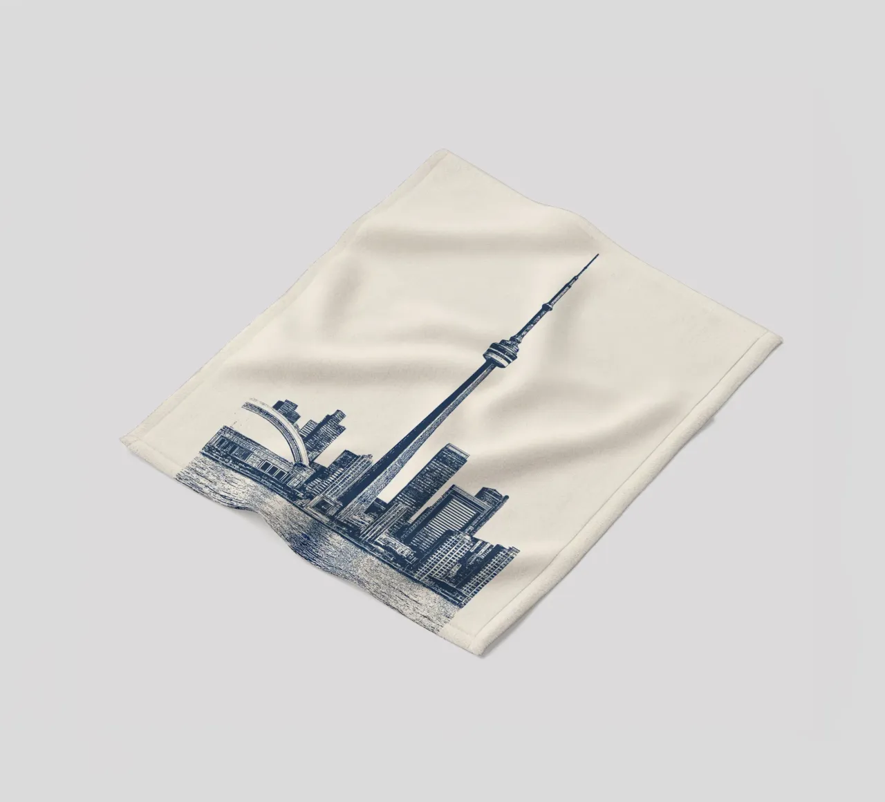 Toronto – CN Tower Print - – Linocut Series coperta in pile da Studio Mooodz