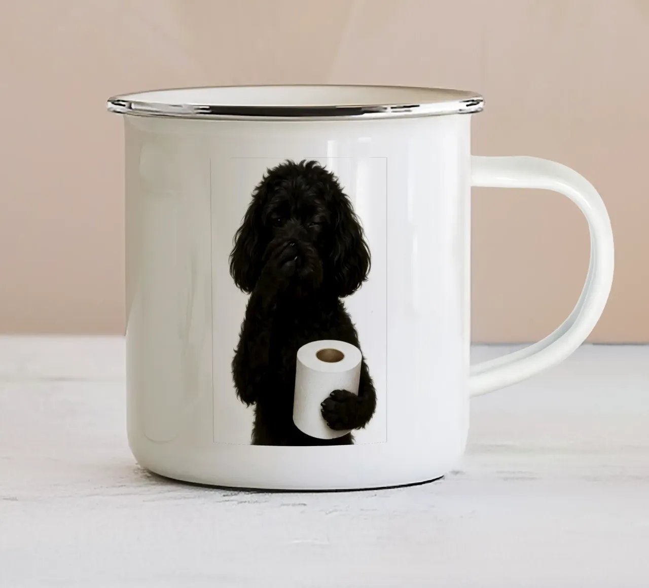 TOILETTE PER CANI tazza in smalto da ARTOMATIC