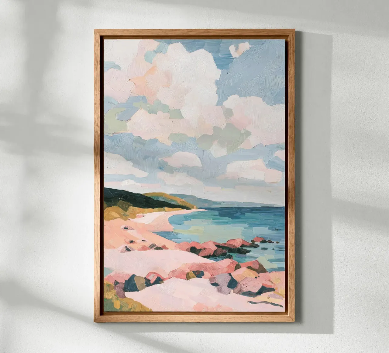 Abstract kustlandschap olieverfschilderij canvas met Baklijst van Melloi Art Print