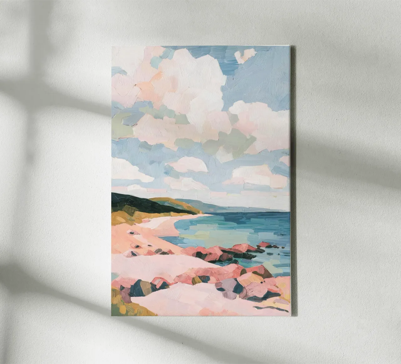 Abstract kustlandschap olieverfschilderij canvas met Baklijst van Melloi Art Print