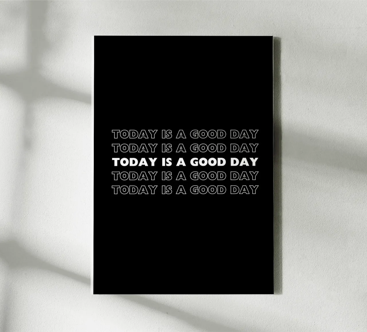 TODAY IS A GOOD DAY tela con Cornice a cassetta da DigiWunderwerk