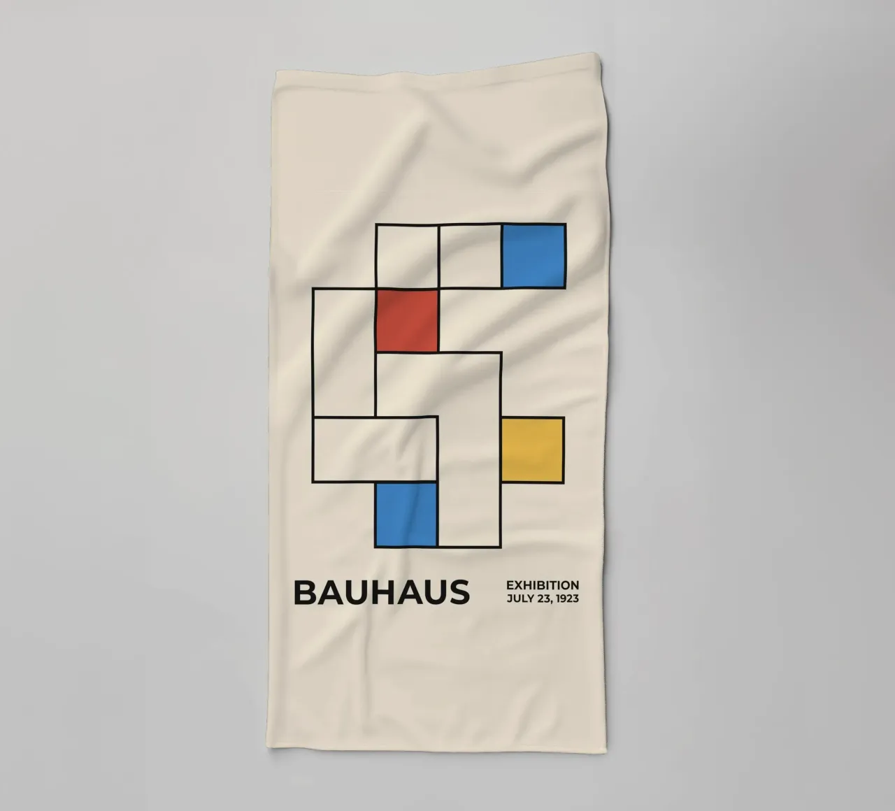 Bloques Bauhaus estilo 3 toalla de baño de Paigaam Studio