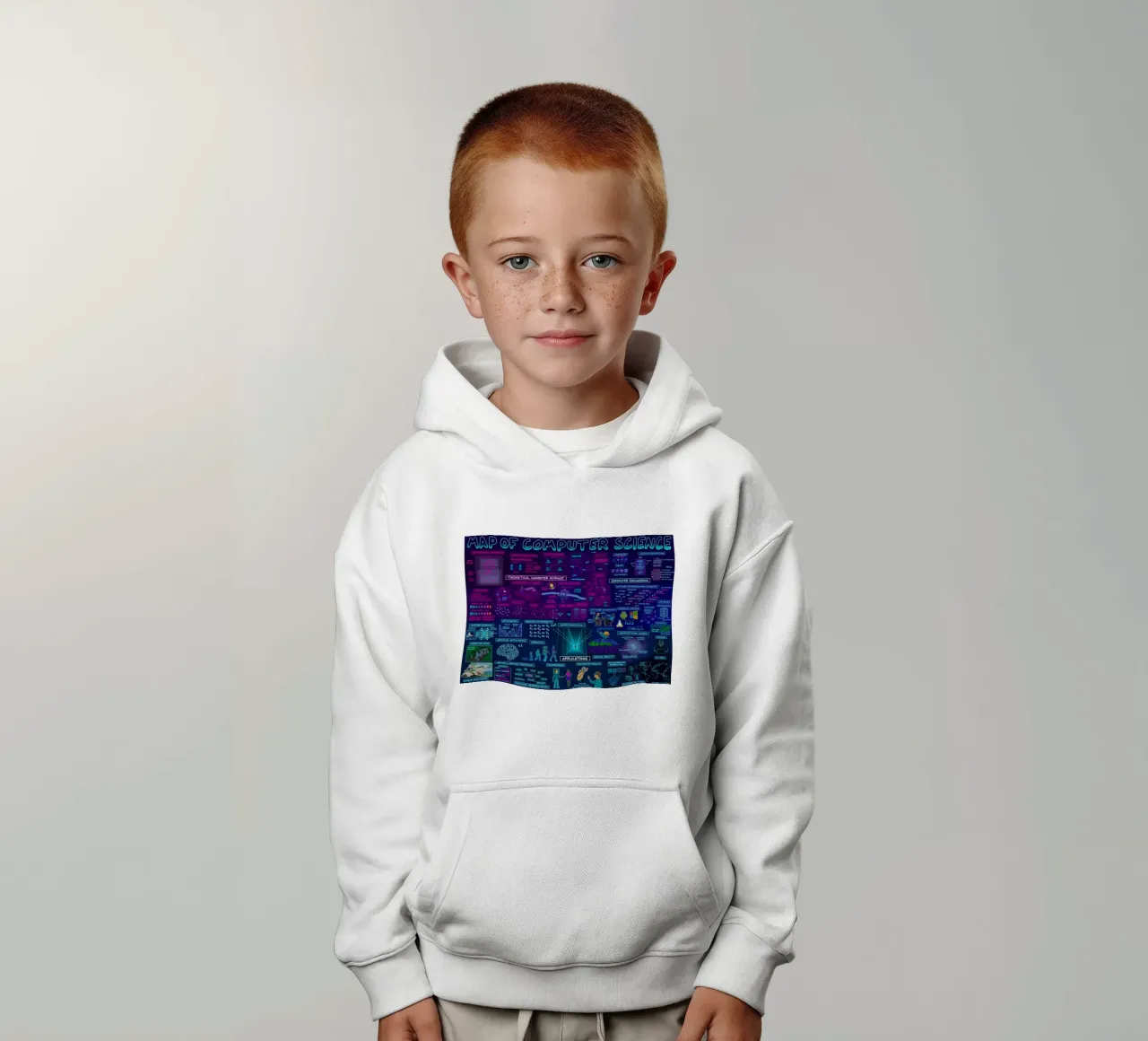 Mappa del computer felpa bambino con cappuccio da withandname