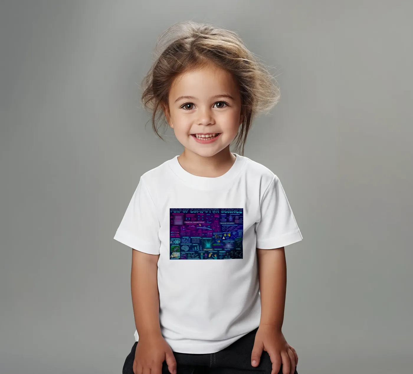 Mappa del computer t-shirt bambini da withandname