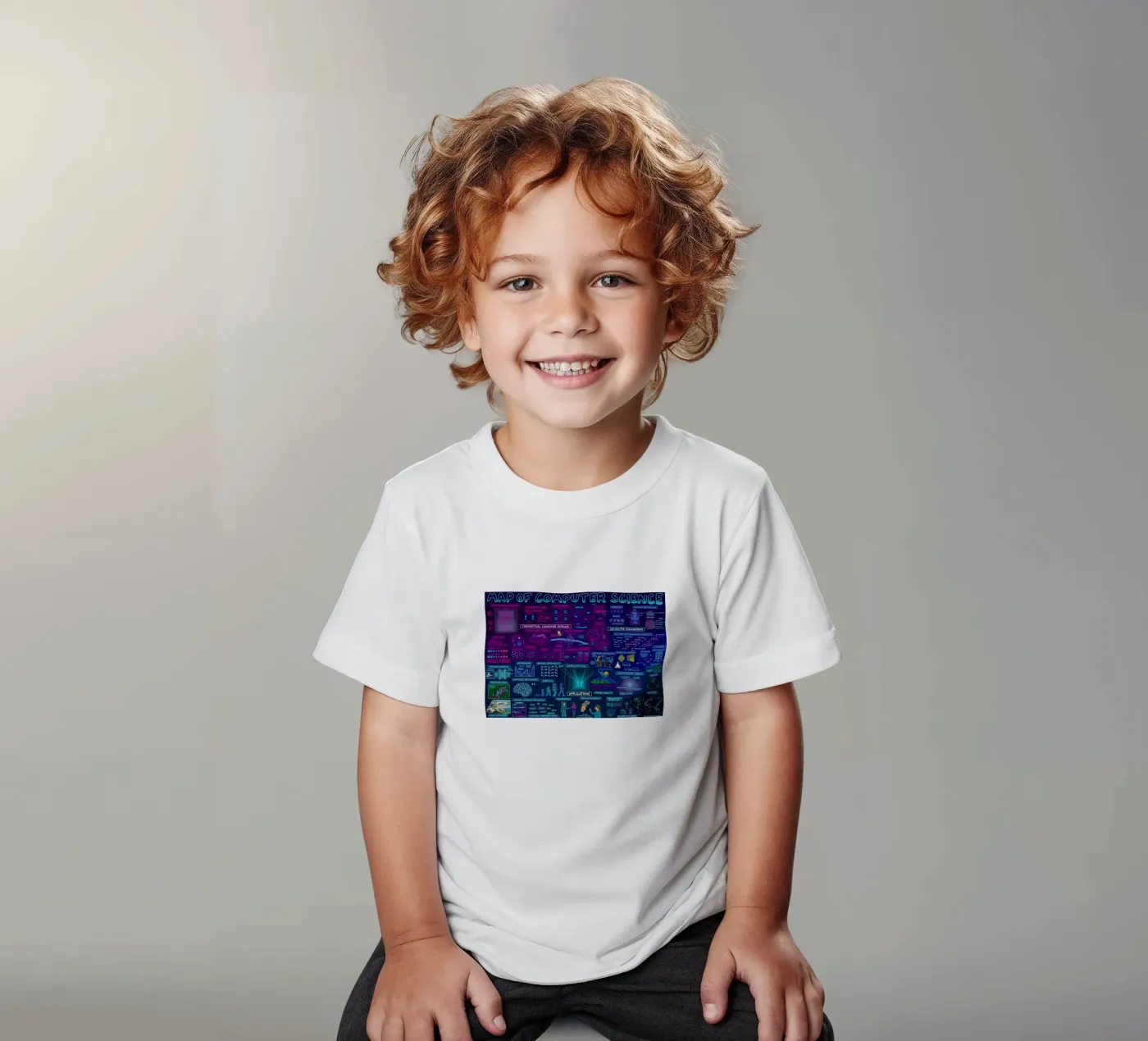 Mappa del computer t-shirt bambini da withandname
