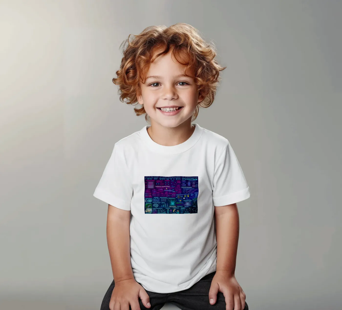 Mappa del computer t-shirt bambini da withandname