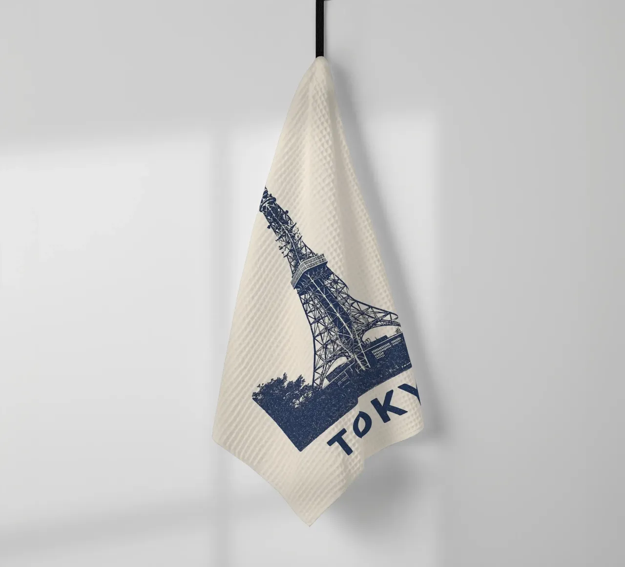 Urban Icon: Tokyo – Linocut Series tea towel by Studio Mooodz