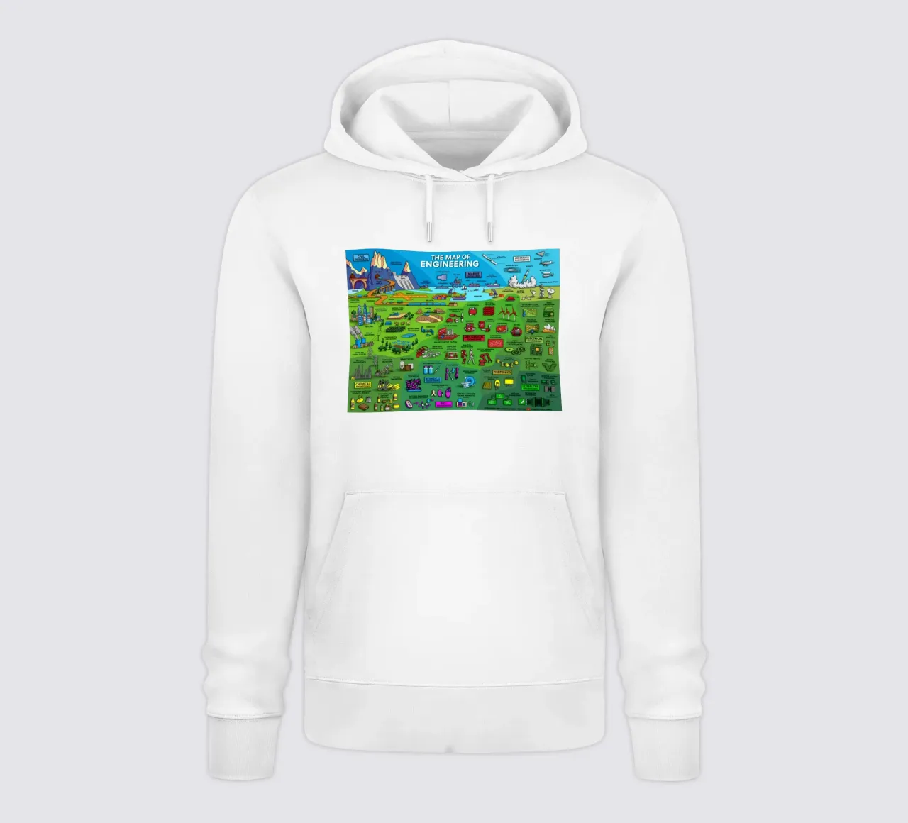 Le mappe dell'ingegneria felpa con cappuccio da withandname