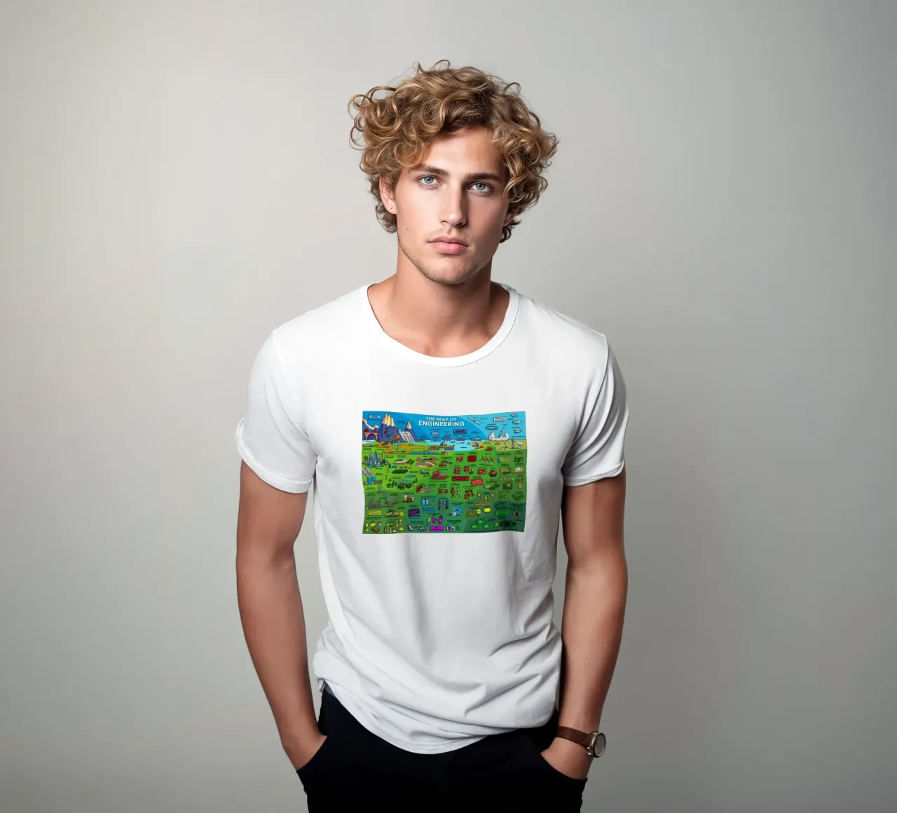 Le mappe dell'ingegneria t-shirt da withandname