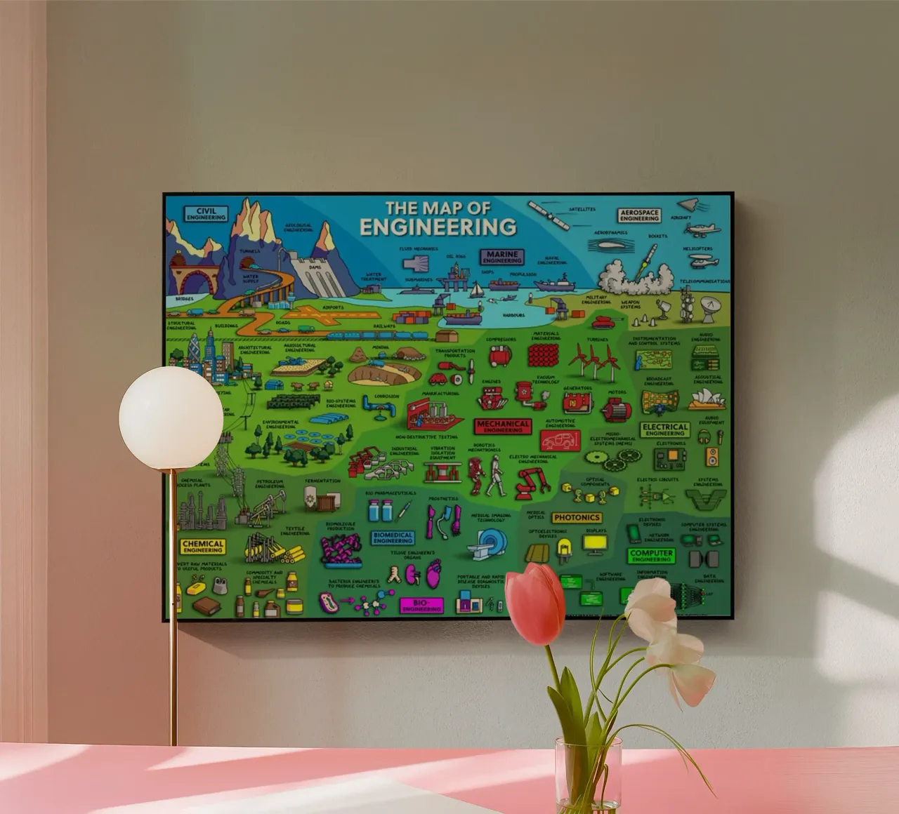 Le mappe dell'ingegneria plexiglass da withandname