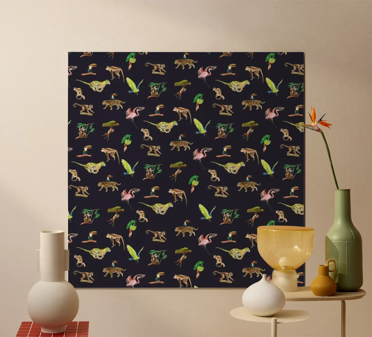 Animal Colorful Wildlife Blue poster da Femke Zwaan