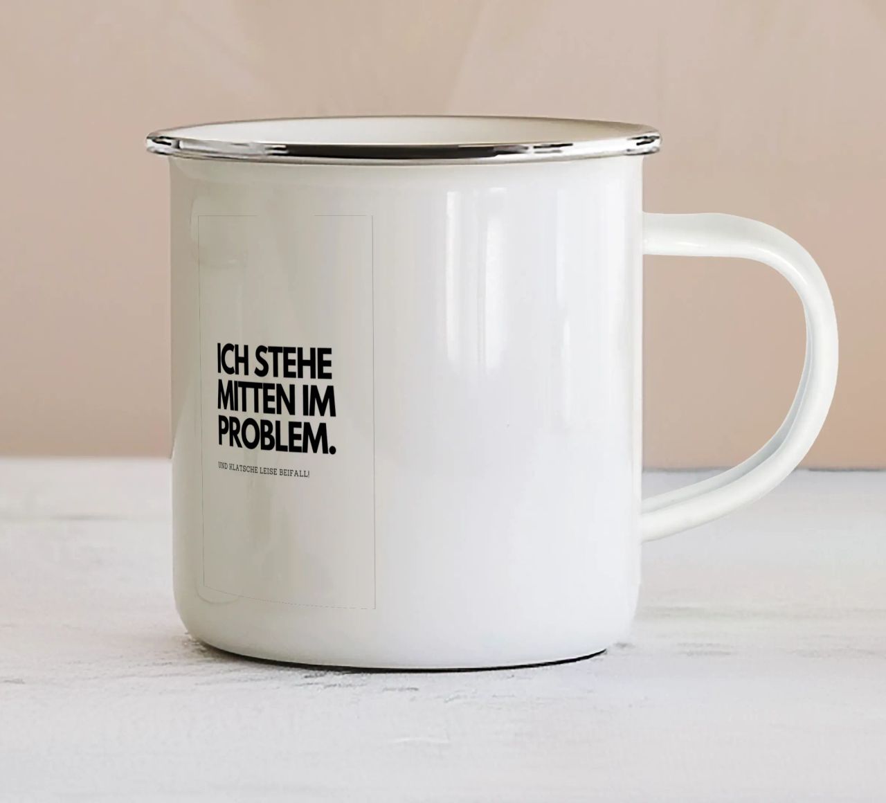Ich stehe mitten im Problem tazza in smalto da DigiWunderwerk