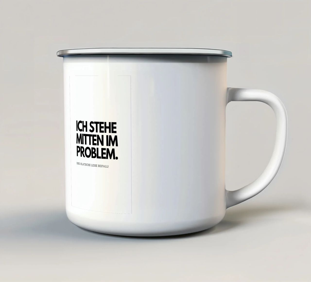 Ich stehe mitten im Problem tazza in smalto da DigiWunderwerk