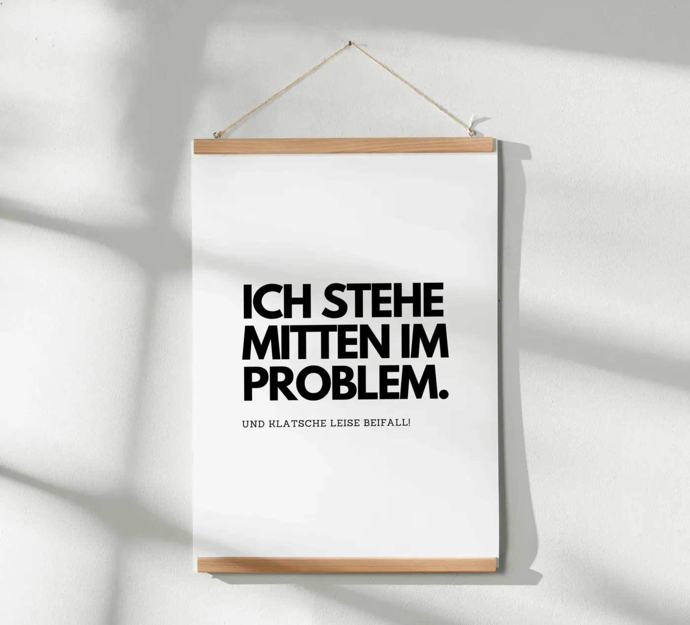 Ich stehe mitten im Problem poster da DigiWunderwerk