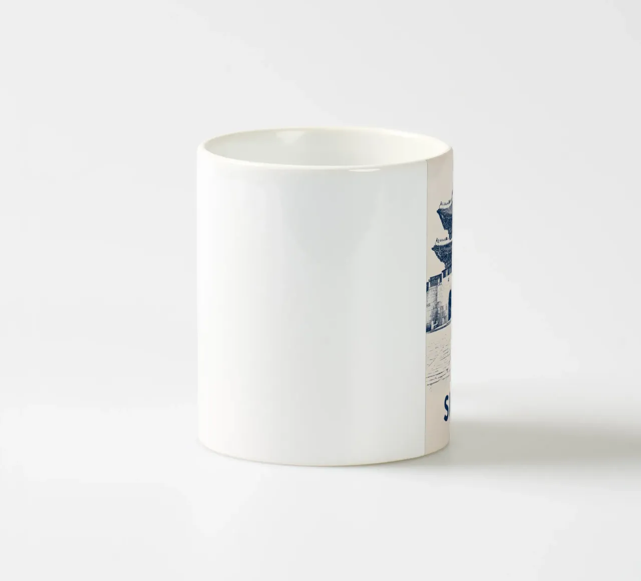 Seoul – Gwanghwamun Print – Linocut Series tazza in ceramica da Studio Mooodz