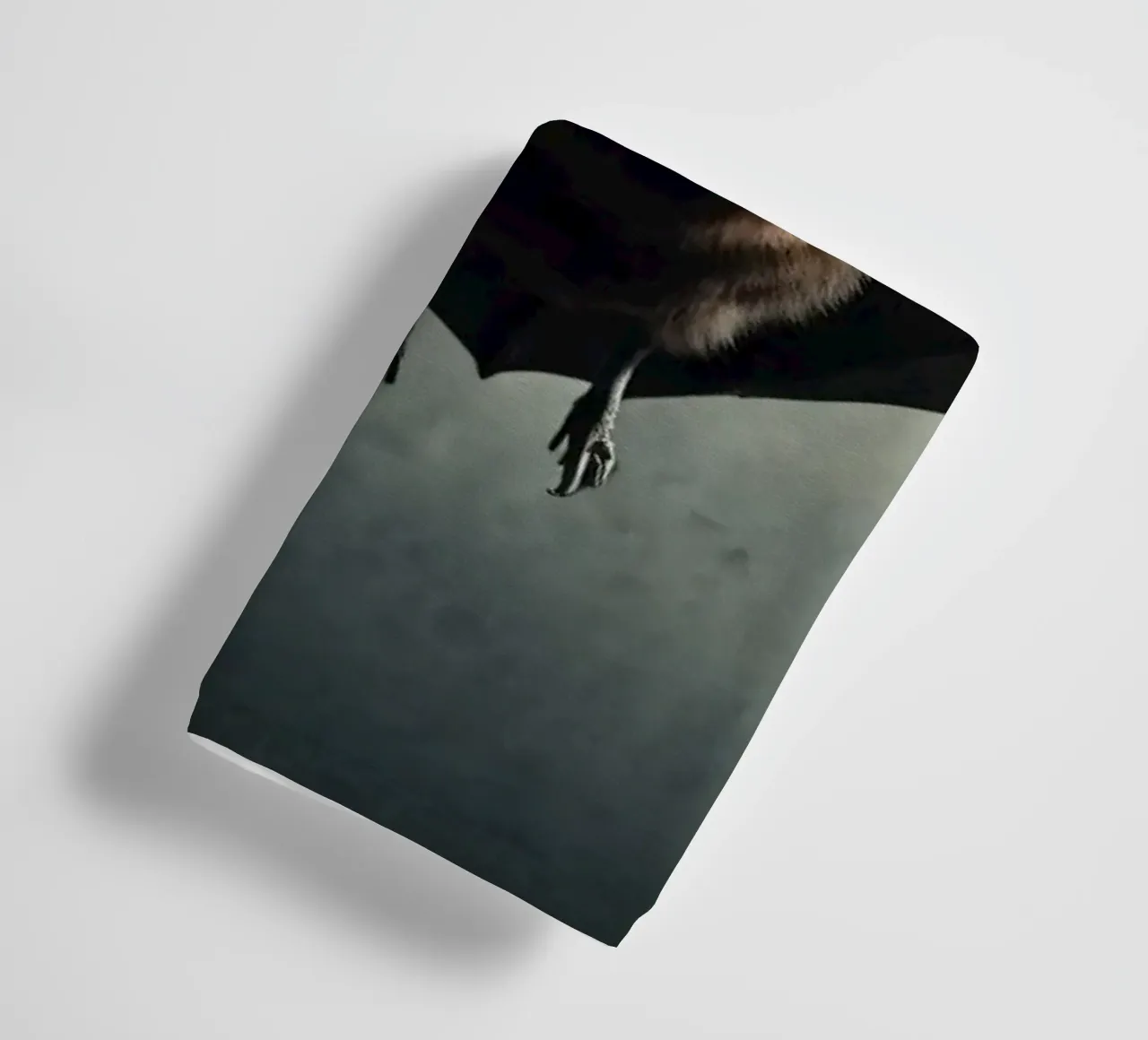 A bat flying in a dark cave with a dramatic backdrop, showca towel by DesignDoodle