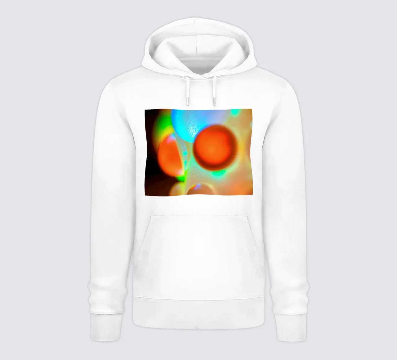 Disegno astratto colorato con bolle illuminate felpa con cappuccio da DesignDoodle