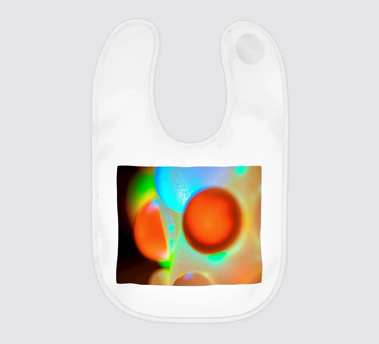 Disegno astratto colorato con bolle illuminate bavaglino da DesignDoodle