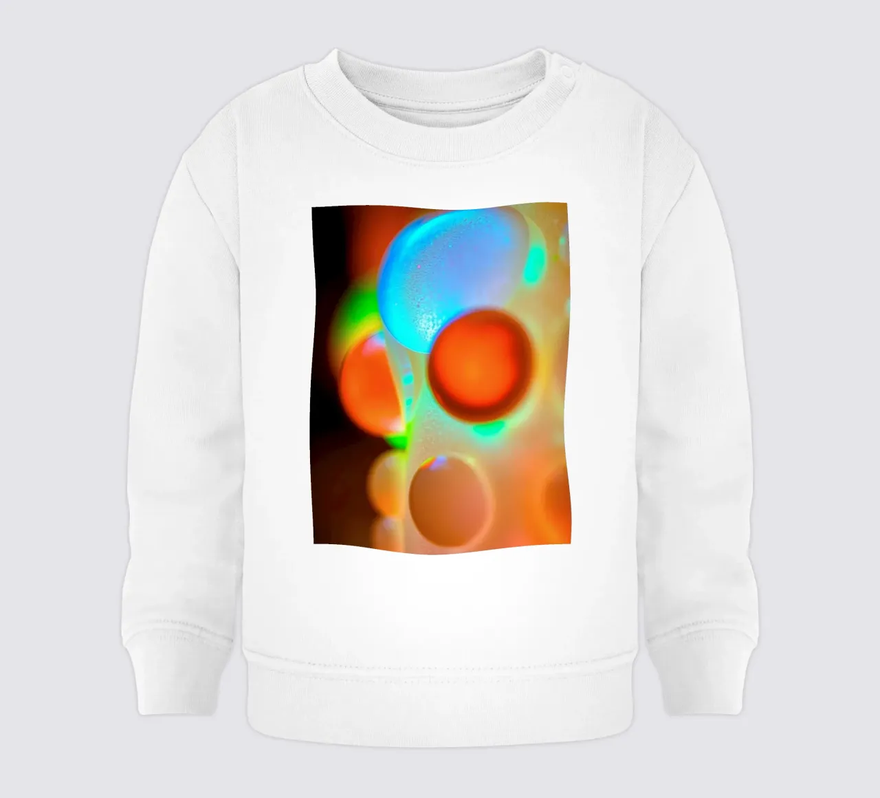 Disegno astratto colorato con bolle illuminate felpa neonato da DesignDoodle