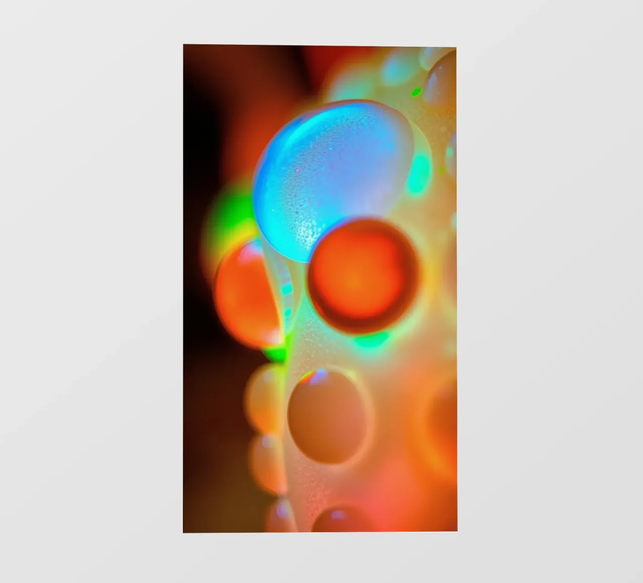 Disegno astratto colorato con bolle illuminate pellicola backlit da DesignDoodle