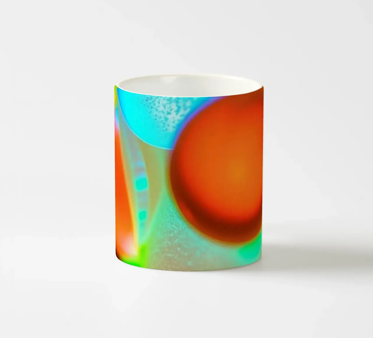 Kleurrijk abstract ontwerp met verlichte bellen keramische mok van DesignDoodle