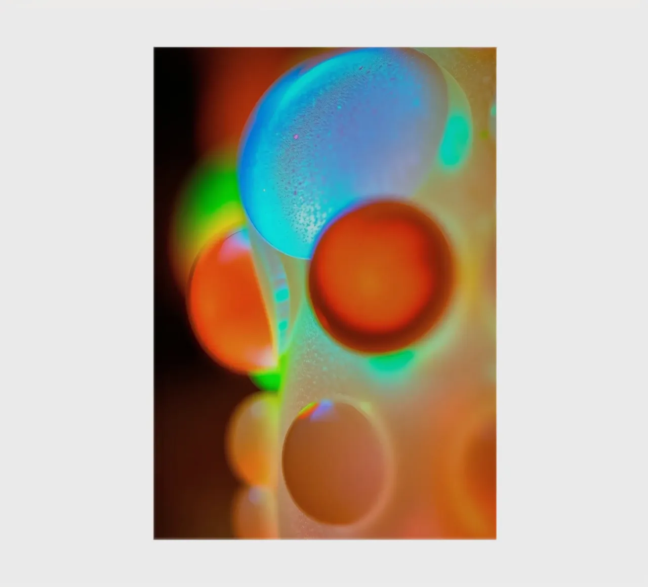 Colorful abstract design with illuminated bubbles notebook by DesignDoodle