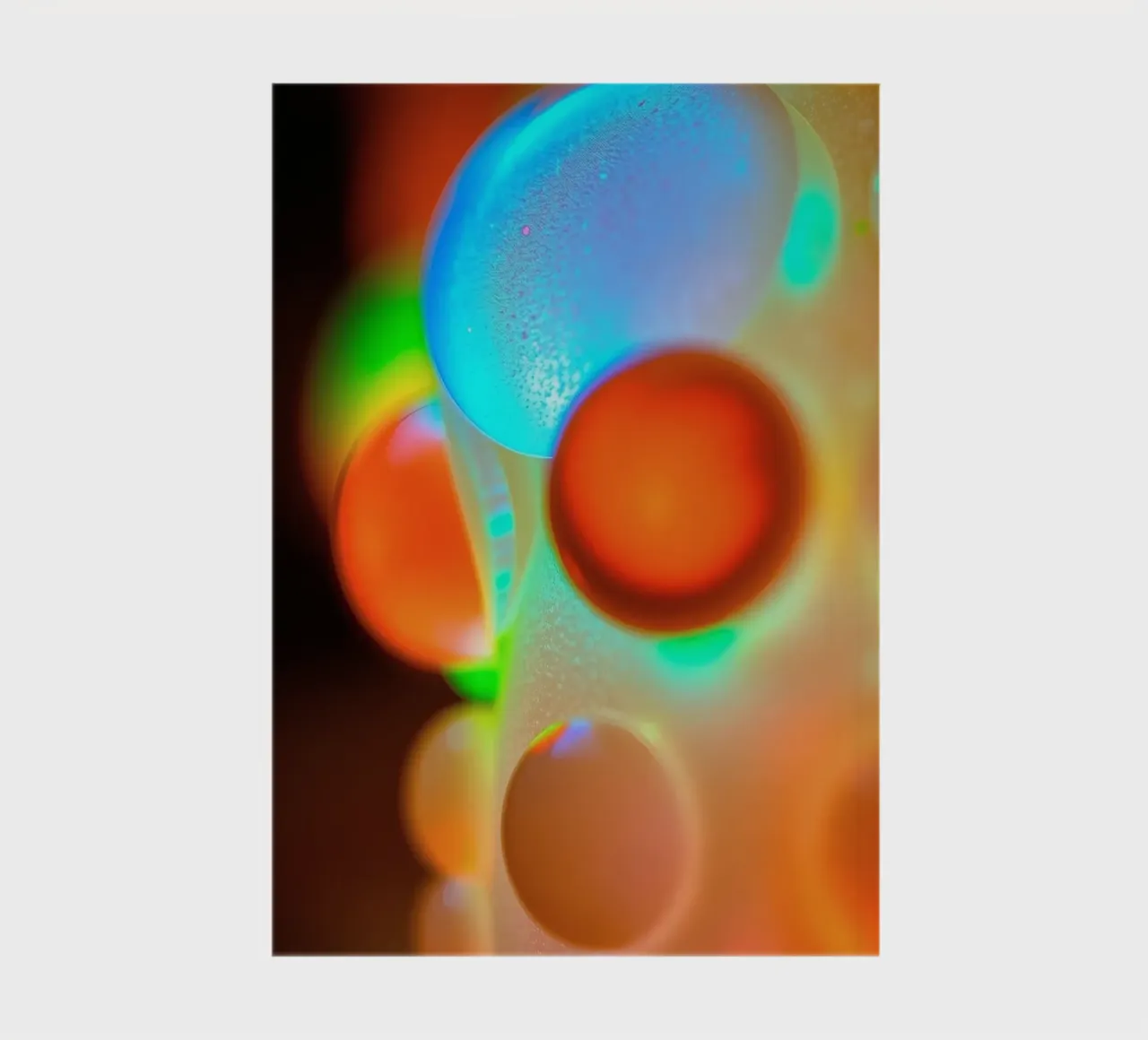 Colorful abstract design with illuminated bubbles notebook by DesignDoodle