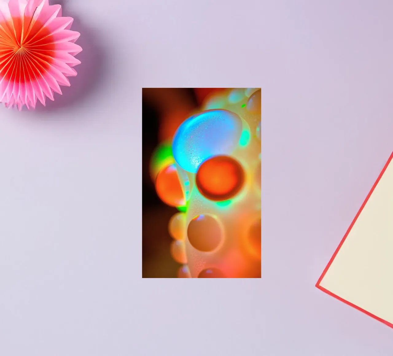Colorful abstract design with illuminated bubbles sticker by DesignDoodle