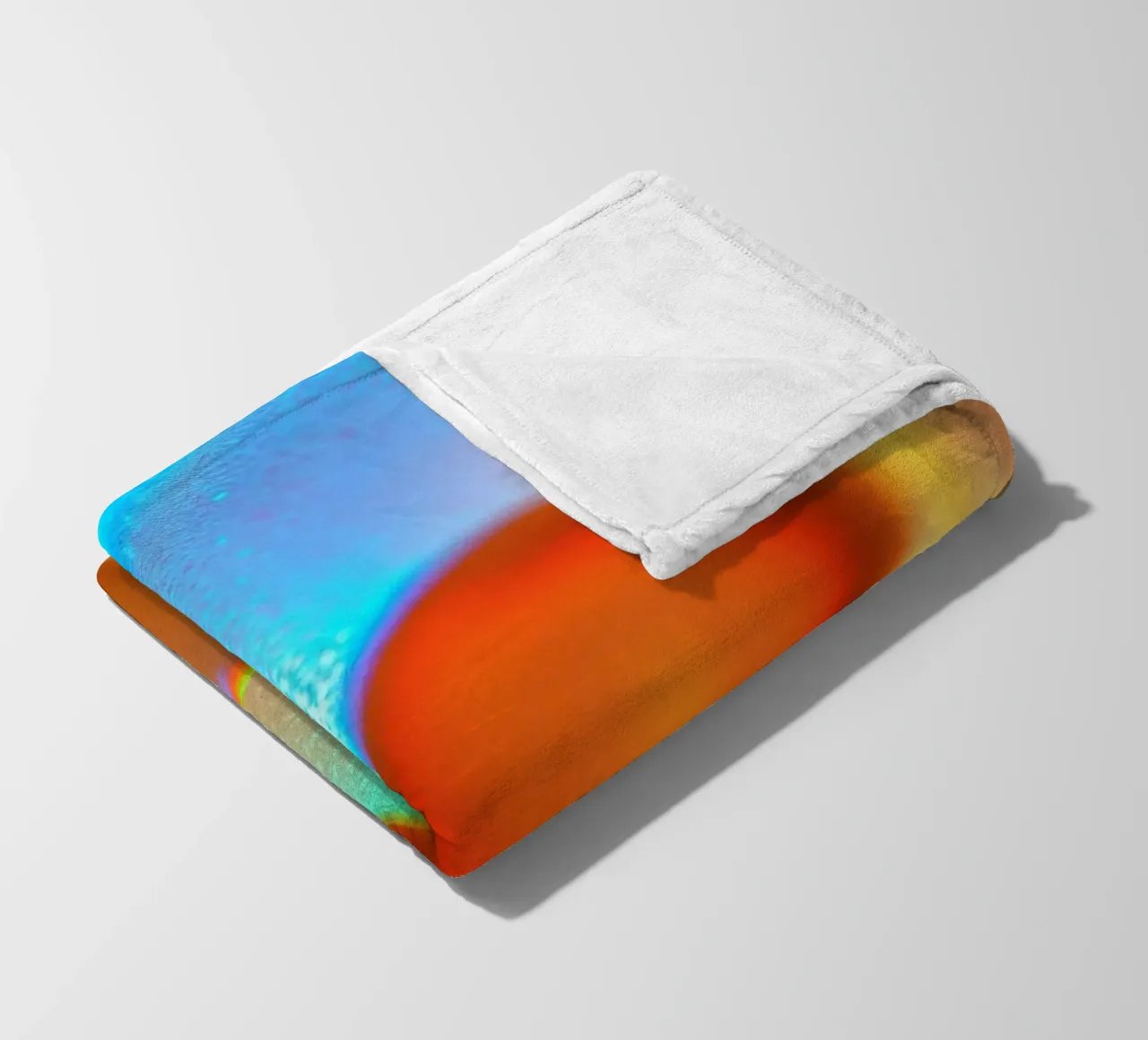 Colorful abstract design with illuminated bubbles fleece blanket by DesignDoodle