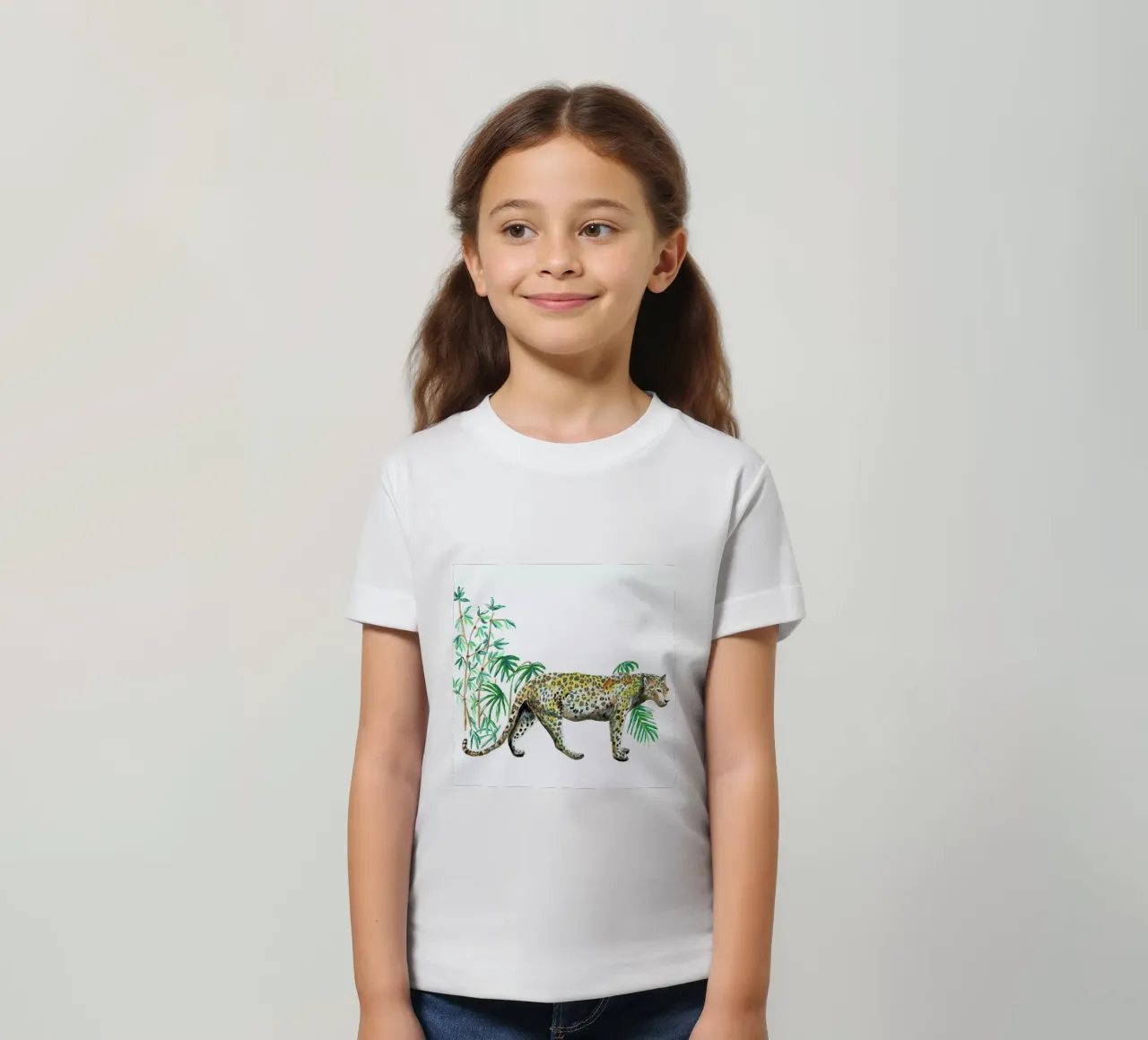 Leopard t-shirt bambini da Femke Zwaan