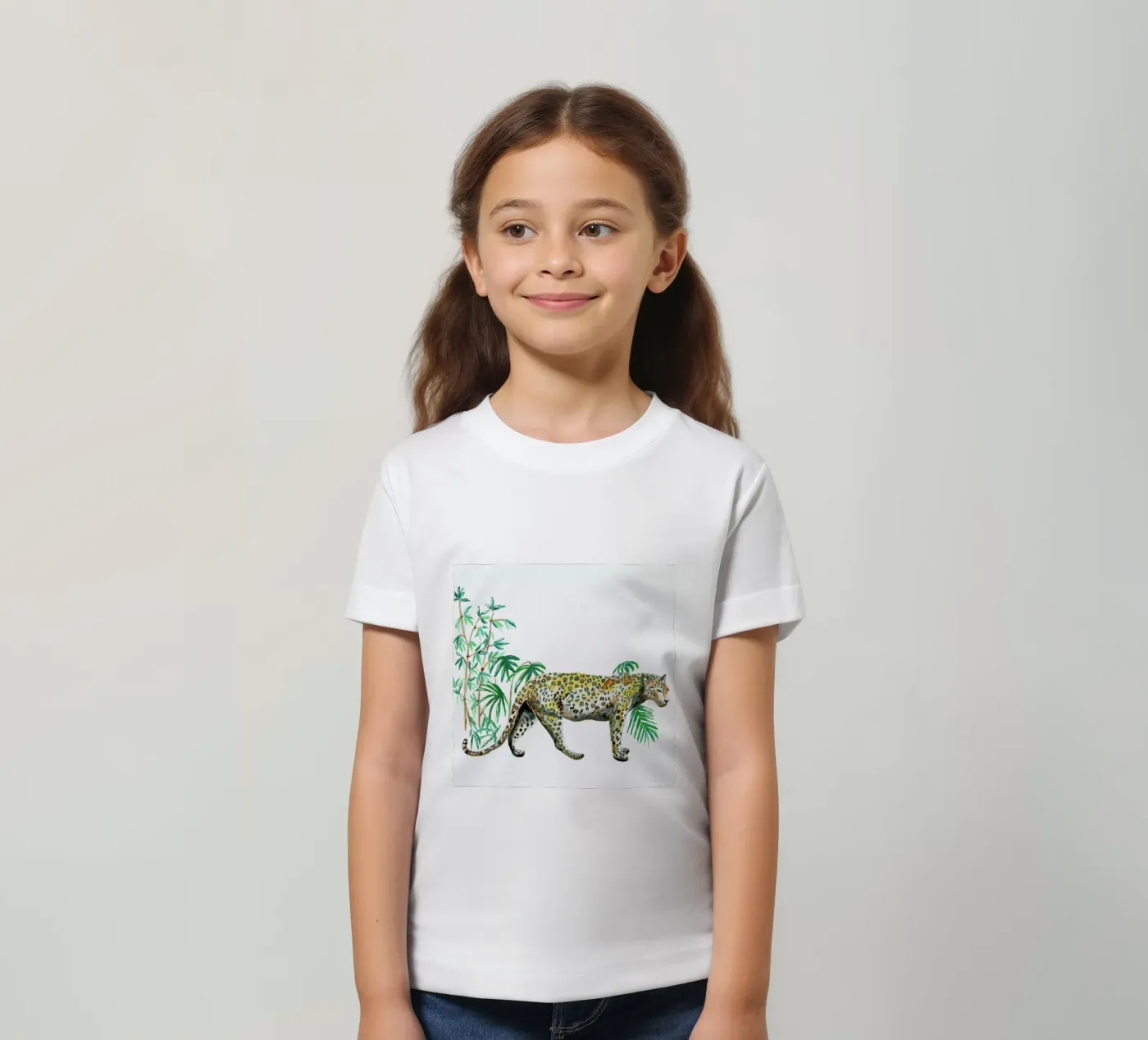 Leopard kinder t-shirt van Femke Zwaan