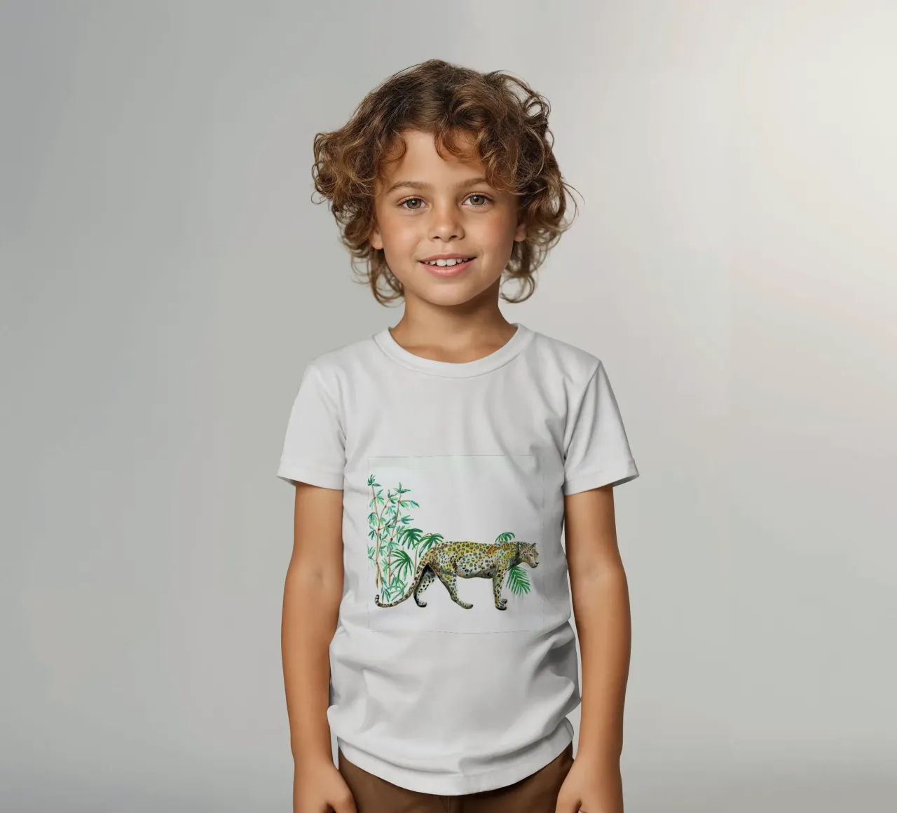 Leopard t-shirt bambini da Femke Zwaan