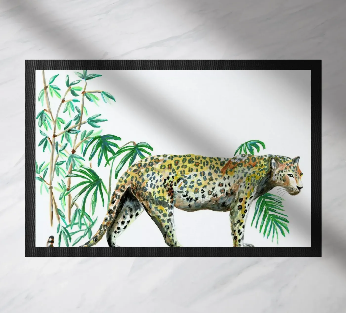 Leopard paillasson de Femke Zwaan