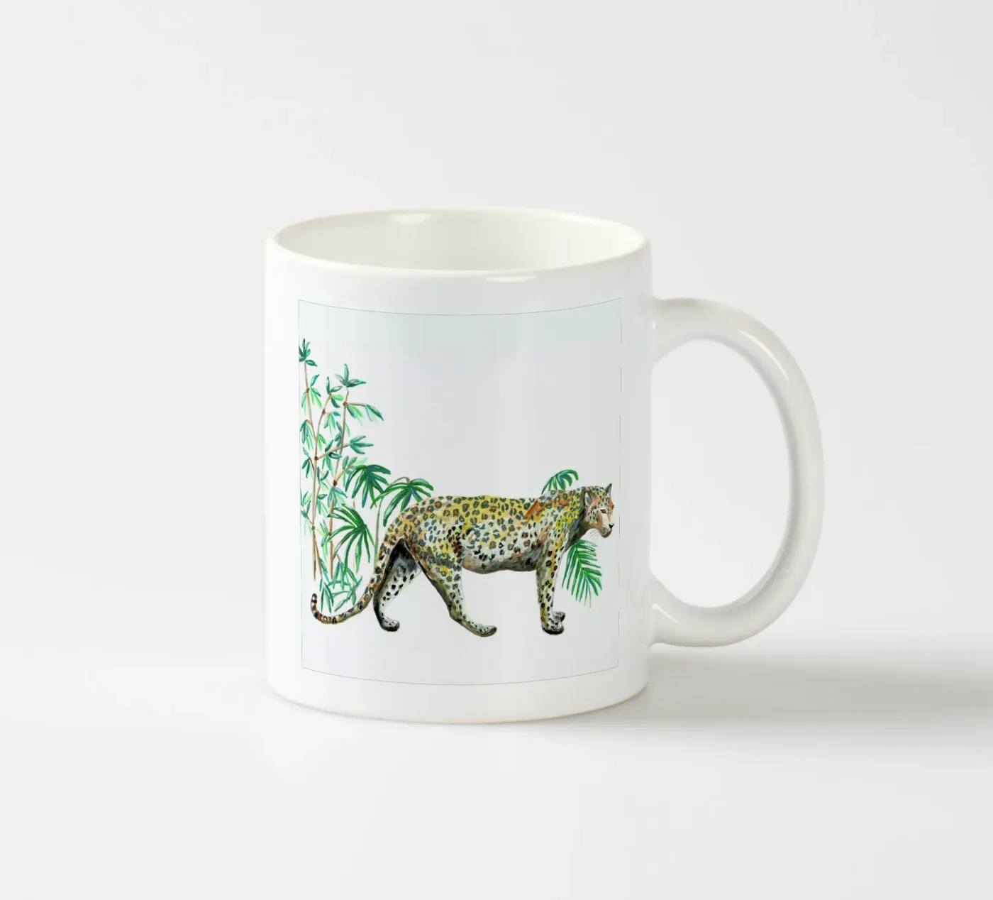 Leopard keramische mok van Femke Zwaan