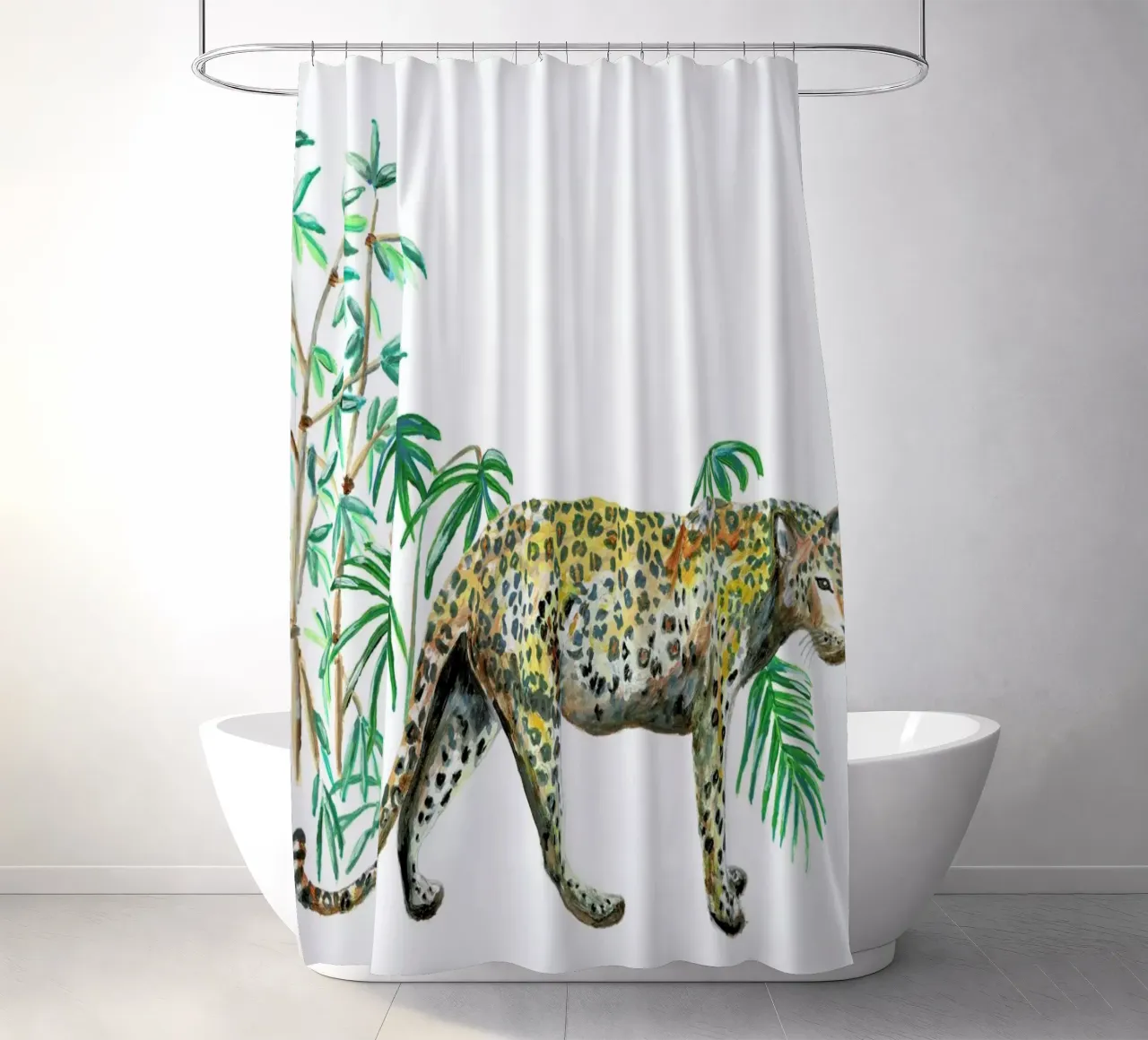 Leopard Duschvorhang von Femke Zwaan