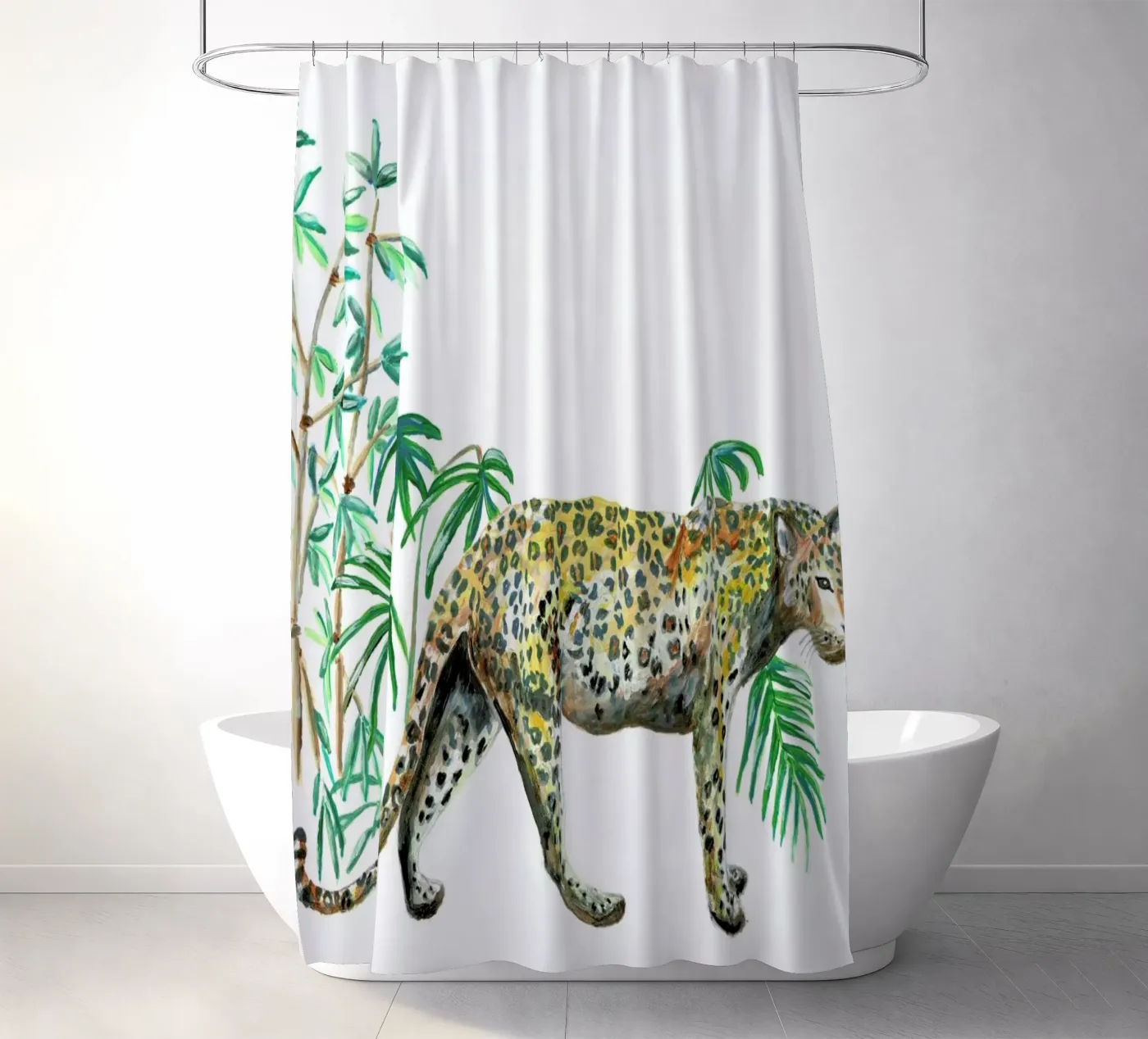 Leopard Duschvorhang von Femke Zwaan