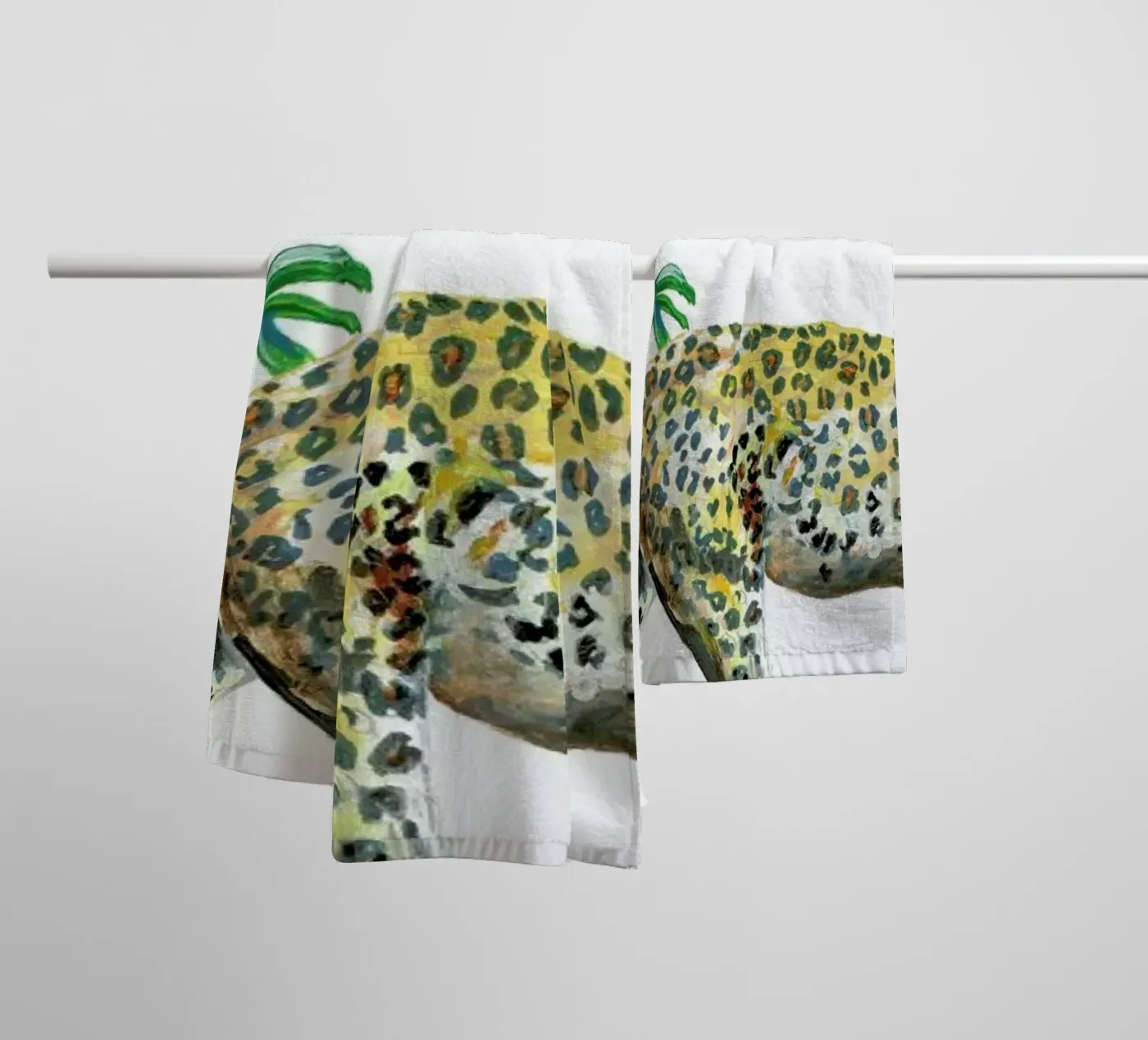 Leopard asciugamano da bagno da Femke Zwaan
