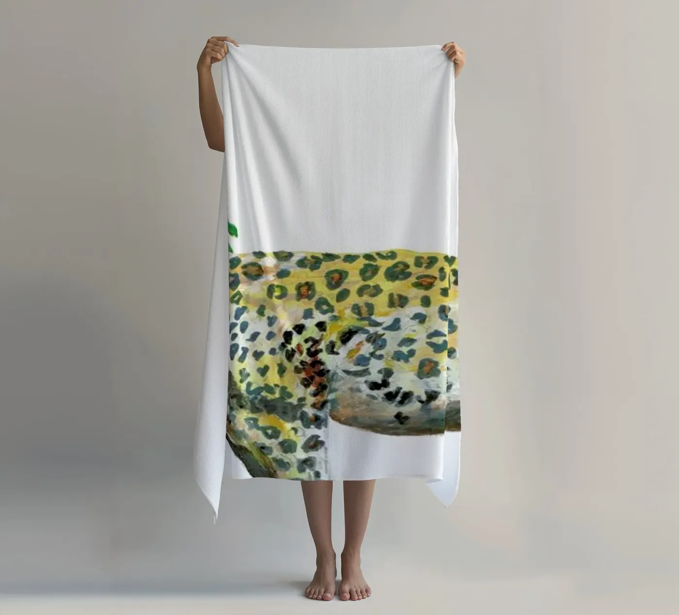 Leopard strandhanddoek van Femke Zwaan