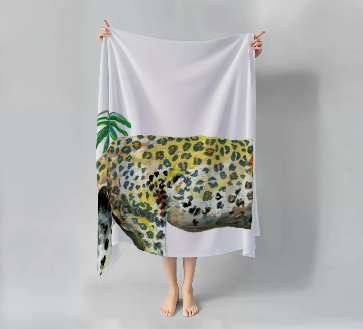 Leopard strandhanddoek van Femke Zwaan