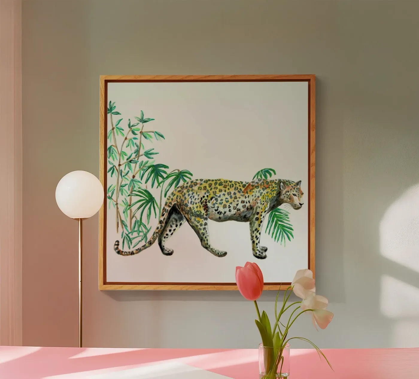 Leopard plexiglas de Femke Zwaan
