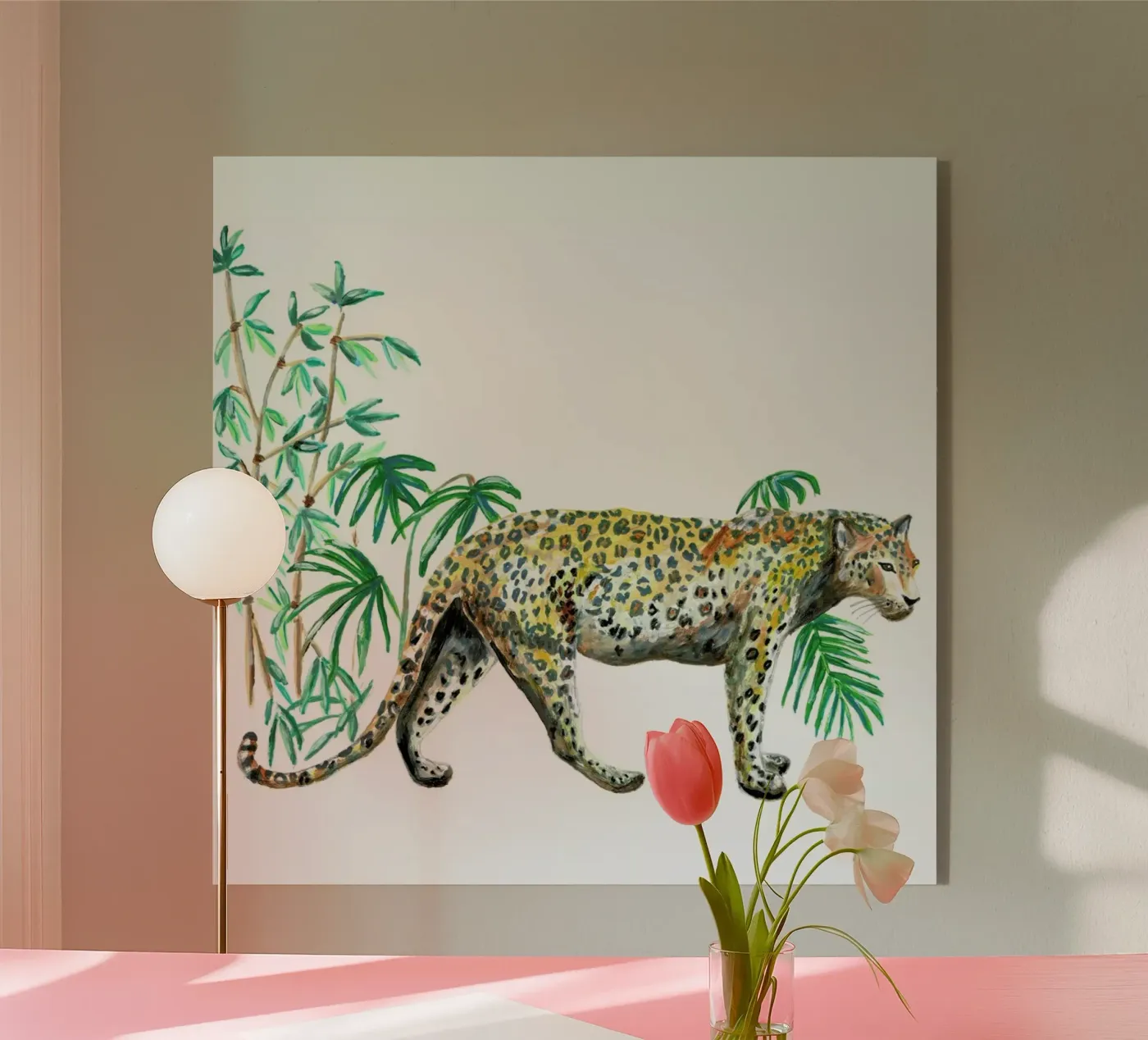 Leopard plexiglas de Femke Zwaan