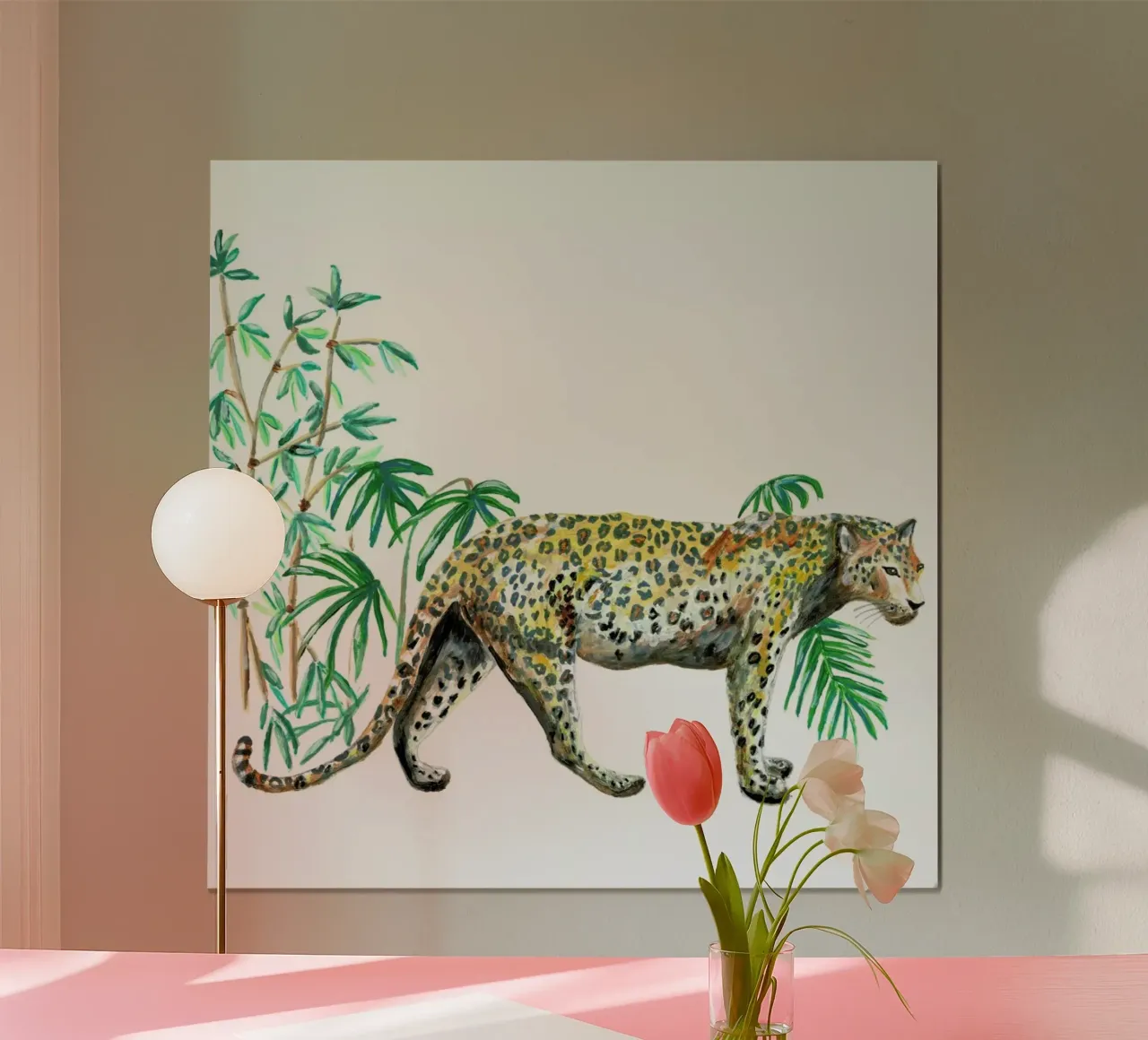 Leopard poster van Femke Zwaan