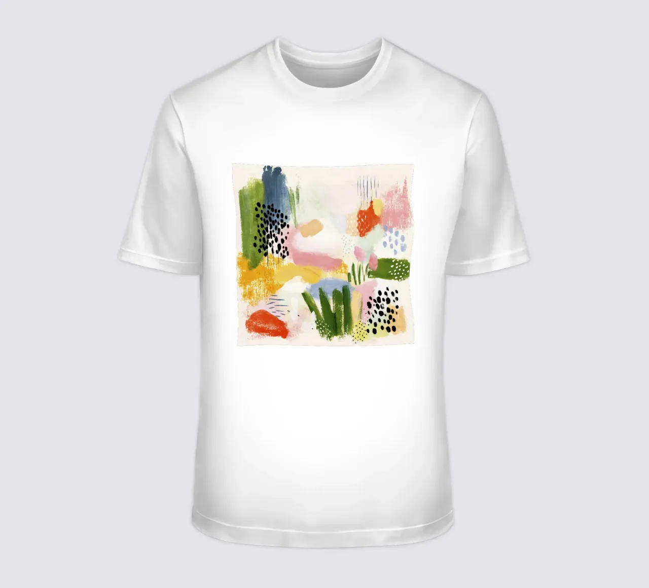 Armonia di colori retrò con forme organiche t-shirt da Stilrausch