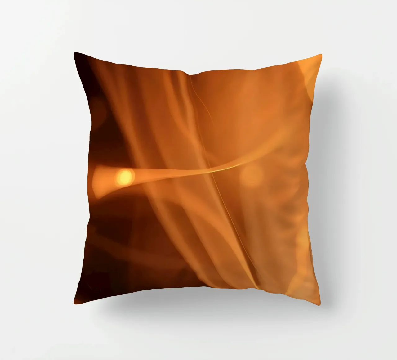 abstract orange background warm and inviting atmosphere decorative cushion by DesignDoodle
