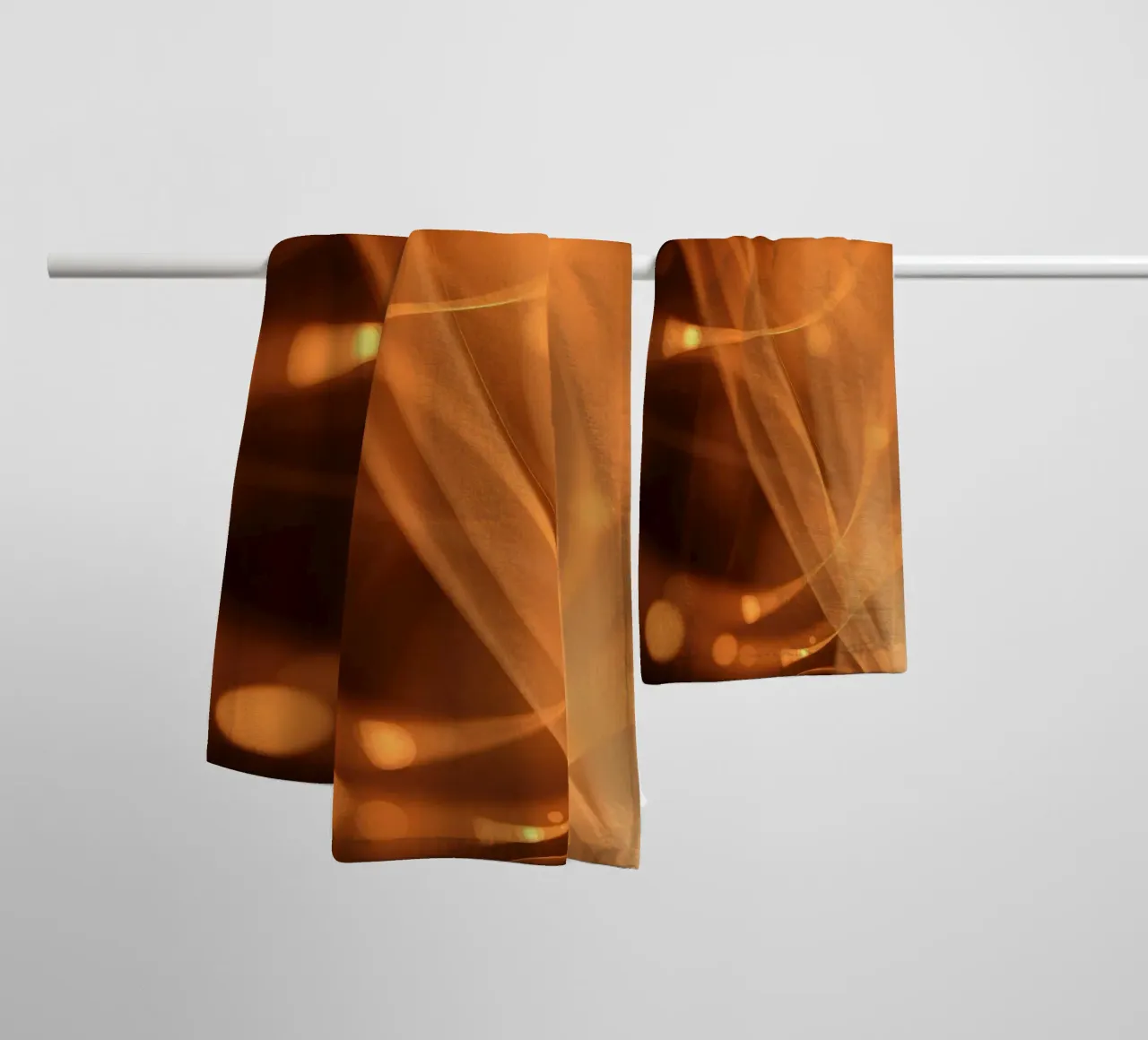 abstract orange background warm and inviting atmosphere towel by DesignDoodle