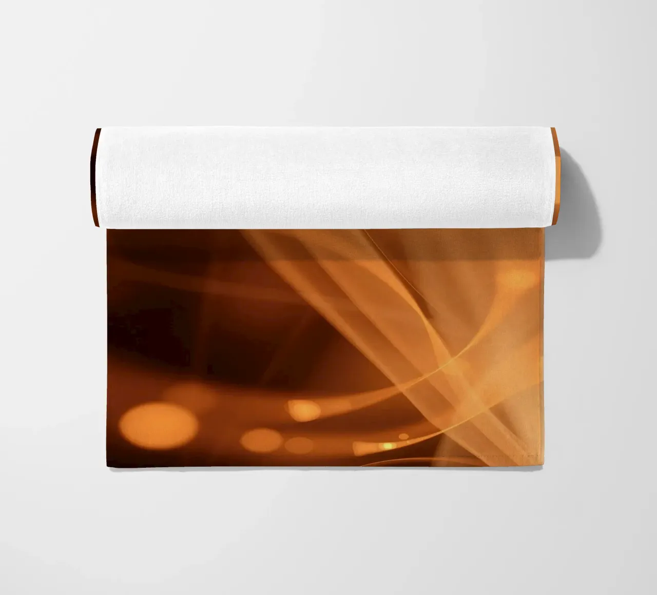 abstract orange background warm and inviting atmosphere beach towel by DesignDoodle