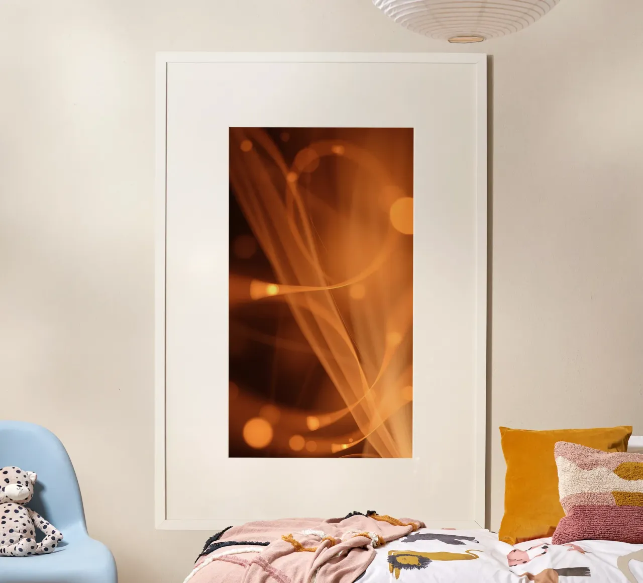 abstracte oranje achtergrond warme en uitnodigende sfeer hahnemühle van DesignDoodle