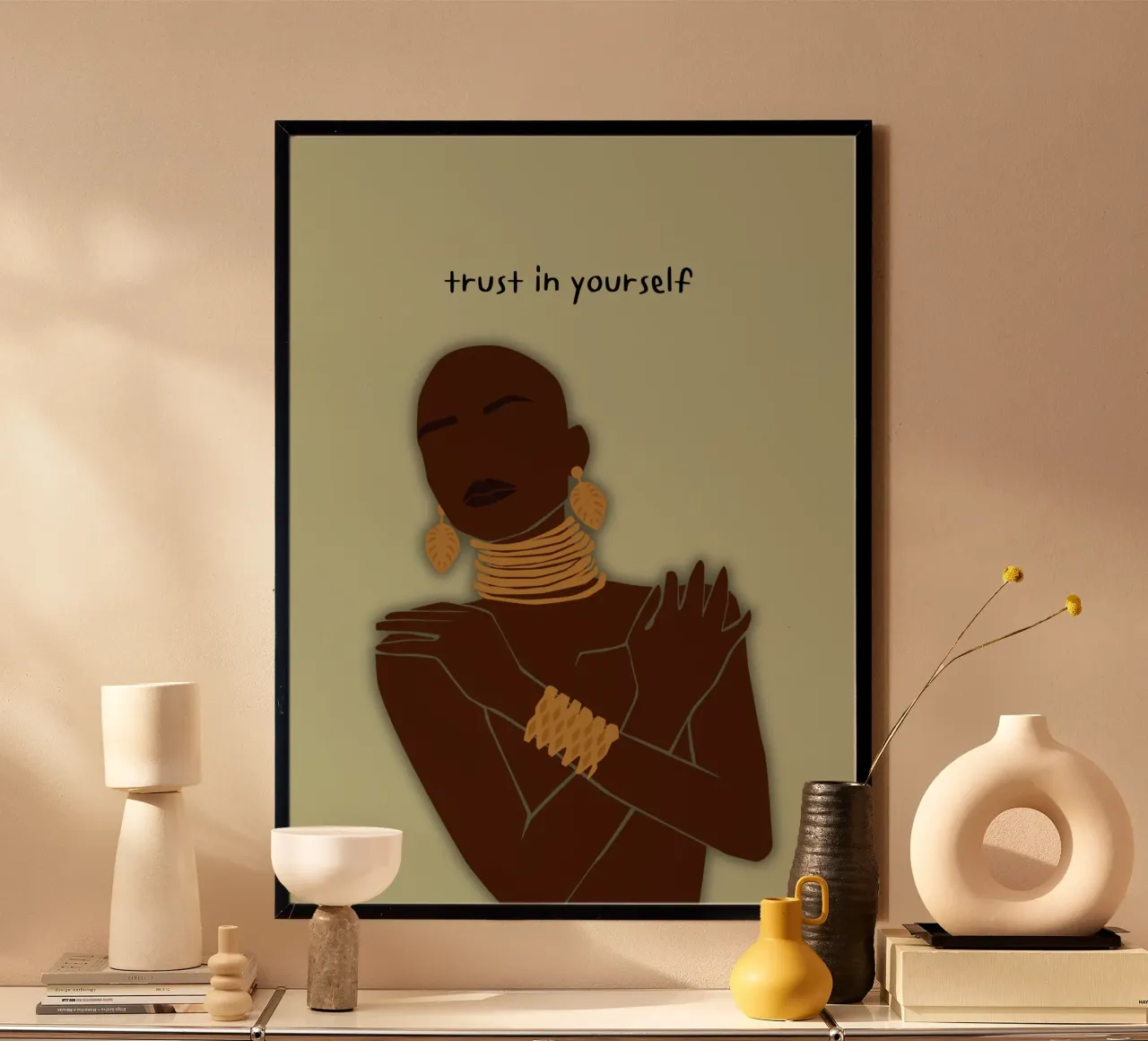 trust in yourself poster con telaio in alluminio da AESTHETIC VIBES by Isabel