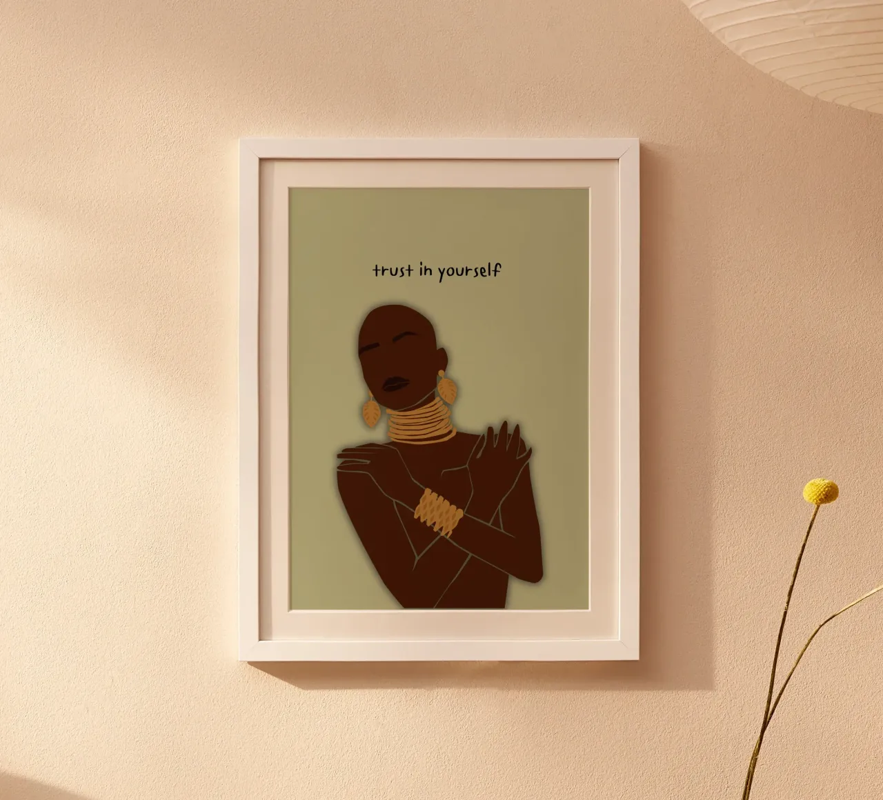 trust in yourself poster con telaio in alluminio da AESTHETIC VIBES by Isabel